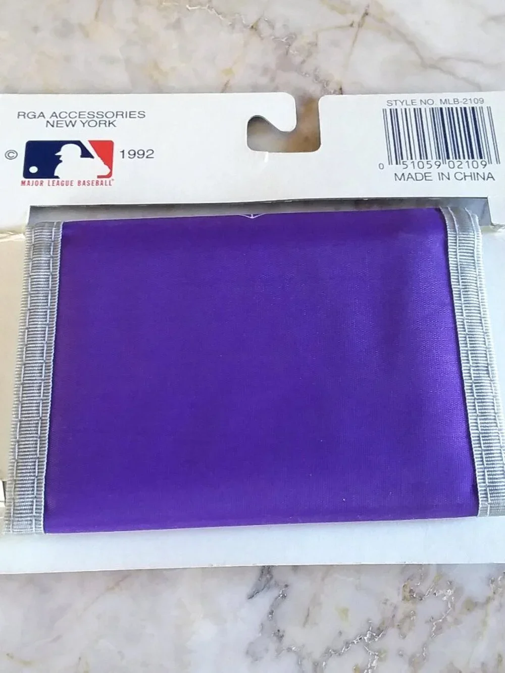 Colorado Rockies Purple Tri-fold Nylon Wallet 1992 Like New, Vintage MLB